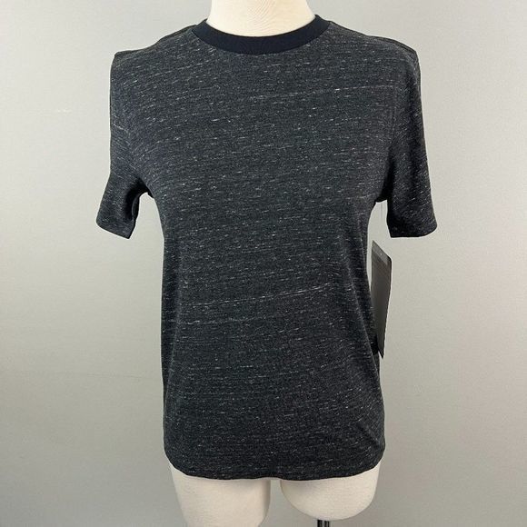 NWT NORDSTROM Grey Black Crew Neck Tee (L-10/12) - Picture 2 of 7